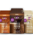 Click Coffee Protein Powder Packets High Protein Double Shot Espresso 150mg Caffeine 23 Essential Vitamins Low Calorie Meal Replacement Variety Flavors