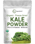 Sustainably US Grown Organic Kale Powder 2 Pounds  Fresh Freeze Dried Source  NutrientDense Greens Superfood  Kale Tea and Green Drink Mix  907 Servings No GMOs Vegan Friendly