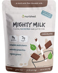 Nurished Mighty Chocolate Milk  Kids Daily Protein Powder Boosted with 2 Billion Probiotics and Organic Spinach Leaves  Natural Flavors Colors and Sweeteners  1530 Servings