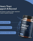 Water Away Supplement for Fast Bloating and Swelling Relief Pure Natural Diuretic Pills Reduce Water Retention Support Weight Loss Boost Energy Levels