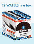 Rip Van Wafels Cookies  Cream Stroopwafels  Healthy Snacks  Non GMO Snack  Keto Friendly  Office Snacks  Low Sugar 3g  Low Calorie Snack  12 Pack