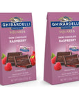 Ghirardelli Dark Chocolate Raspberry Squares Pack of Two 153G