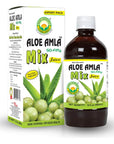 Basic Ayurveda Aloe Amla Mix Juice  Organic  Pure  Whole Leaf Aloe Vera  Gooseberry Fruit Ayurvedic Drink  1623 Fl Oz 480ml  for Healthy Hair Skin  Digestion