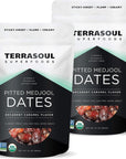 Terrasoul Superfoods Organic Pitted Medjool Dates 3 Lbs Pack of 2  Pits Removed  Soft Chewy Texture  Sweet Caramel Taste