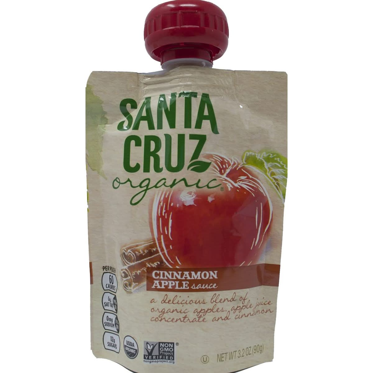 Santa Cruz Organic Apple Sauce Pouch Snacks 3 Flavor Variety  1 Each Apple Strawberry Apple Apple Cinnamon 4 Count Boxes Plus Recipe Booklet Bundle