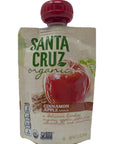 Santa Cruz Organic Apple Sauce Pouch Snacks 3 Flavor Variety  1 Each Apple Strawberry Apple Apple Cinnamon 4 Count Boxes Plus Recipe Booklet Bundle