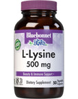 Bluebonnet L-Lysine 500 mg Vitamin Capsules, 50 Count