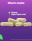 Natrol, Alpha Lipoic Acid Capsules, Antioxidant Protection Supplement, 600 mg, 30 Count