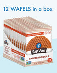 Rip Van Wafels Snickerdoodle Stroopwafels  Healthy Snacks  Non GMO Keto Friendly  Office Snacks  Low Sugar 3g  Low Calorie  12 Pack