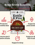 Kettle and Fire Chili with Beans Beef Bone Broth, Gluten Free, High in Protein and Collagen, 1 Pack