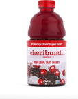 Cheribundi PURE Tart Cherry Juice  100 Pure  No Sugar added  Pro Athlete Post Workout Recovery  Fight Inflammation and Support Muscle Recovery Drinks for Runners Cyclists and Athletes  32 oz Pack of 6