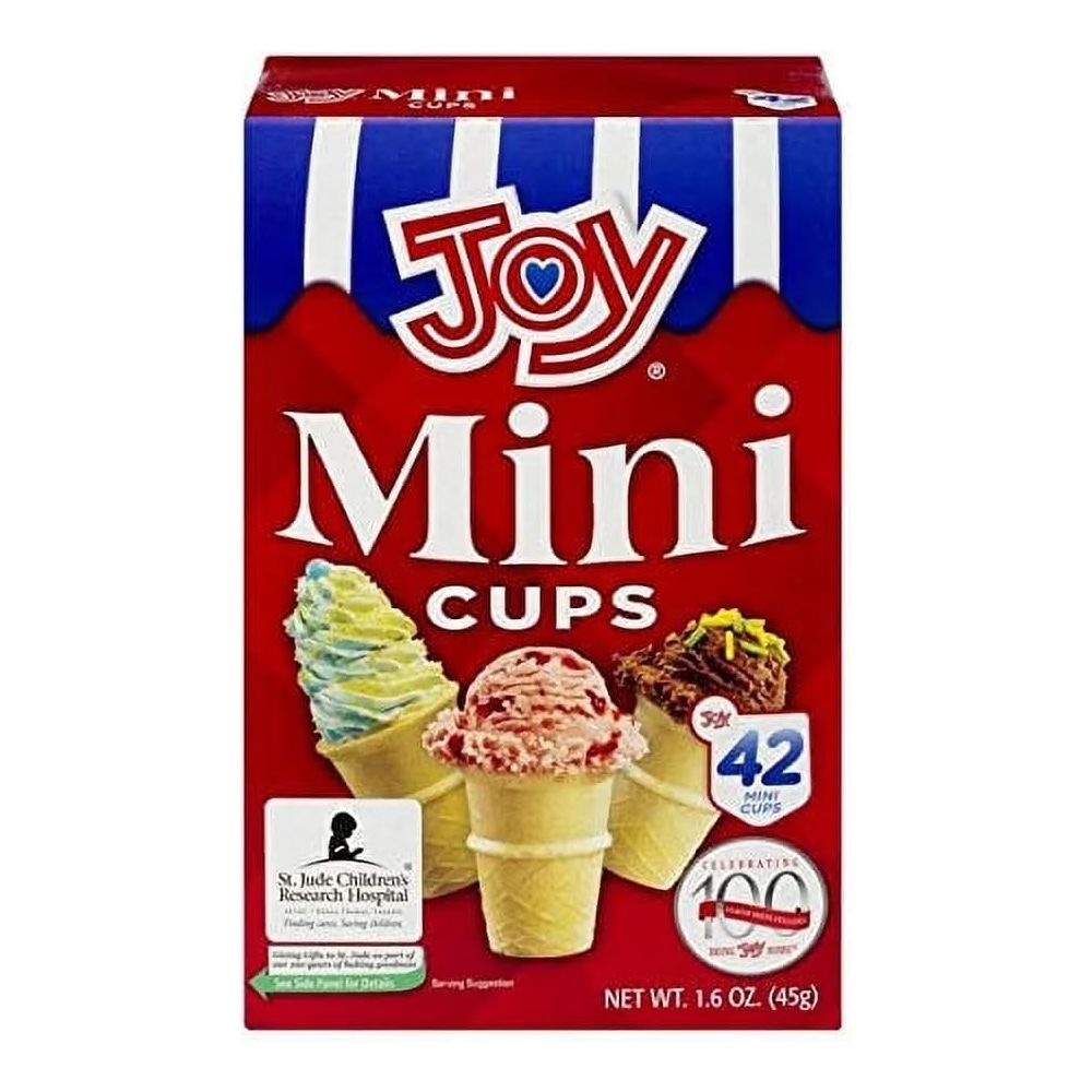 Joy Mini Cups Miniature Ice Cream Cones For Kids Desserts Cupcake Cones Cake Pops 42 Count 1 Box42 cones