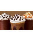 Ghirardelli Premium Frappe Mix Variety Mocha Flavored Coffee Added and Chocolate Flavored No Coffee Added with Ghirardelli Stamped Barista Spoon