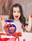 Funtasty Strawberry Gummy Balls Candy with Jam Center 19Ounce Jar 30 Count  Party Favors