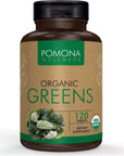 Pomona Wellness Super USDA Organic Greens - 120 Tablets