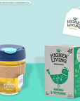 Higher Living Organic Moringa  Peppermint Tea  Premium Blend 22g 15 Teabags  Refreshing Flavor Organic Ingredients Digestive Support  CaffeineFree Herbal Tea