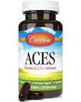 Carlson - ACES, Vitamins A, C, E + Selenium, Cellular Health & Immune Support, Antioxidant, 50 Softgels