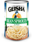 GEISHA Bean Sprouts In Water 145OZ Pack of 12 Bean Sprouts  Kosher Certified  No Transfat  Gluten FreeLess than 100 Calories per Container  Ready to Eat Long Selling Item