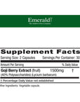 Emerald Labs Goji Berry - Dietary Supplement with Polysaccharides Lycium Barbarum for Liver Cleanse, Energy Booster, and Immune Function - 60 Vegetable Capsules