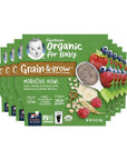 Gerber Organic Grain & Grow Morning Bowl, Oats, Barley & Red Quinoa With Banana & Summer Berries, 4.5 Ounce (Pack of 8)