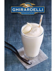 Ghirardelli Vanilla Premium Frappe Mix 3 lb Can with Ghirardelli Stamped Barista Spoon