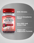 Piping Rock Beet Root Gummies | 60 Count | with Nitrates and Black Pepper Extract | Nitric Oxide Supplement | Strawberry Flavor | Vegan, Non-GMO, Gluten Free