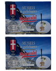 Sanniti Mussels in Garlic Butter  Natural Source of Omega 3  Just Heat and Serve 39 oz Pack of 2