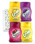 Crush Liquid Water Enhancer Sugar Free Drink Mix Variety Pack of 4  1 of Each Flavor of Crush Water Enhancers  Grape Lemonade Pineapple and Strawberry Liquid Drink Mixes  Includes June Street Market Note Card and Envelope