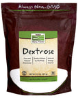 NOW Foods Dextrose Pure and Natural Sweetener Easily Utilized by the Body Energy Source 32Ounce Packaging May Vary