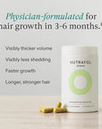 Nutrafol Women's Hair Growth Supplements, Ages 18-44, Clinically Proven for Visibly Thicker and Stronger Hair, Dermatologist Recommended - 3 month supply, Pack of 3