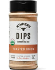 Kinders Organic Toasted Onion Dip and Seasoning Mix Premium Quality Seasoning MSG Free and USDA Certified Organic 11oz