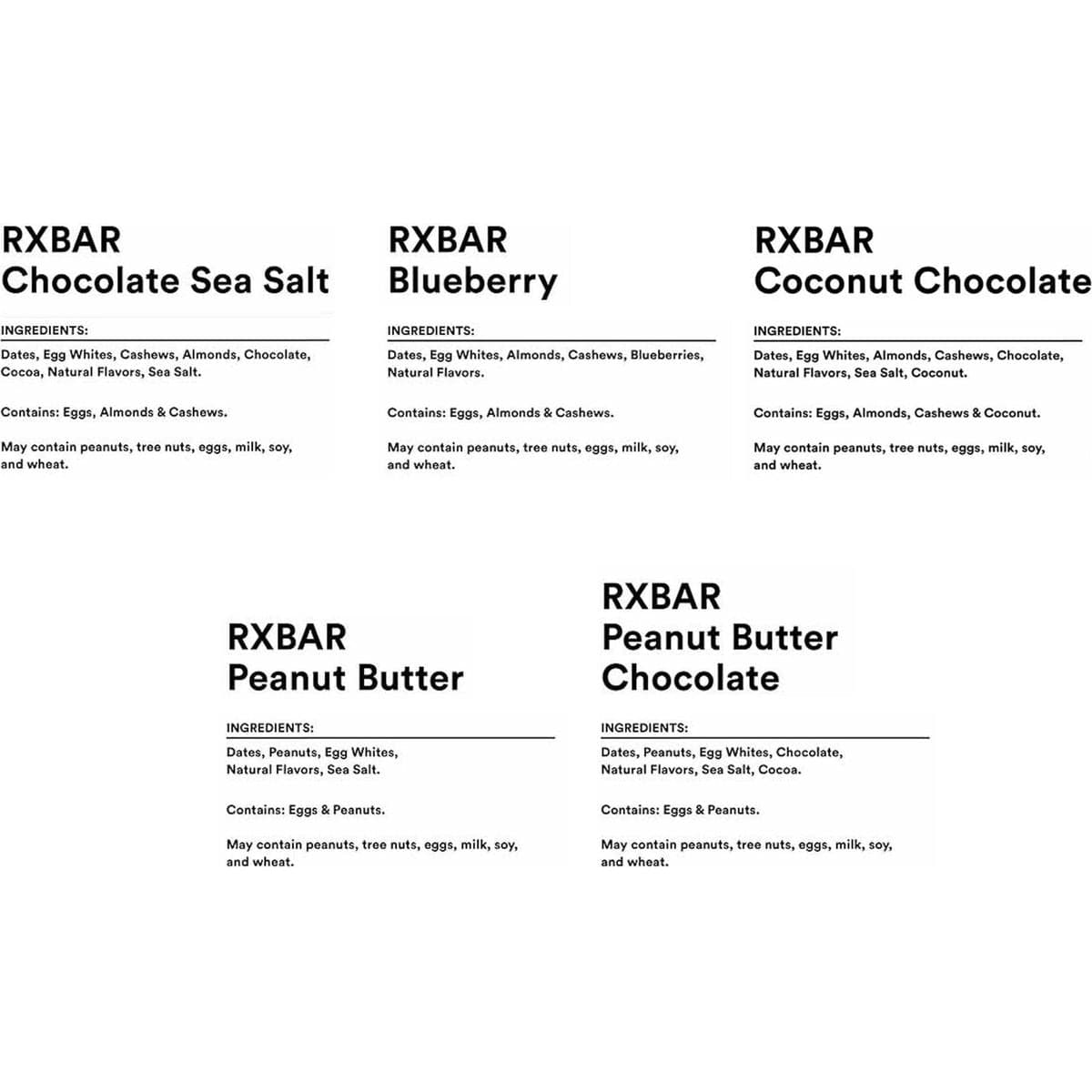 RXBAR Protein Bars Protein Snack Snack Bars Variety Pack 10 Bars