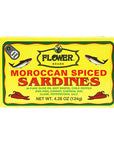 Flower Brand Morocco Spiced Sardines Olive Oil and Tomato Sauce Wild Sardines Canned 438 ozPack of 10