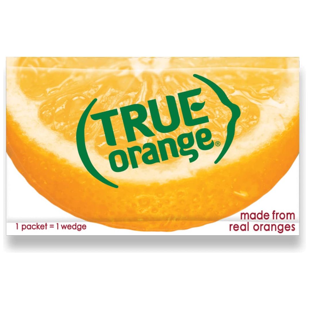 True Orange Water Enhancer 32 Pack  Orange Wedge Substitute  Zero Calorie Water Flavoring  For Water Baking Cooking and More