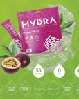 Hydra Powders Key Nutrients Electrolyte Powder Packets - Sports Hydration Drink with Vitamins & Electrolytes - Low Sugar Electrolyte Mix Hydrate Packets - Passionfruit (16 Packets)