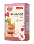 KAYFOODKombuchaPassionfruit  SevenberryGardenDaily 10 Sticks 176oz Zero Sugar Diet Gut Healthy Sparkling Beverage Fermented Korean Drinks for Iced Tea Hot Tea Workout Tea 10 55 Lychee  Peach