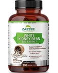 Zazzee White Kidney Bean Extract 200 Vegan Capsules - 18,000 mg