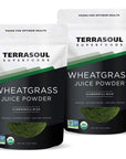 Terrasoul Superfoods Organic Wheat Grass Juice Powder 10 Oz 2 Pack  Grown in Utah Made from Concentrated Juice Superior to Wheatgrass