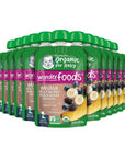 Gerber Organic Baby Food Pouches, 2nd Foods for Sitter, WonderFoods, Banana Blueberry Blackberry Oatmeal, 3.5 Ounce (Pack of 12)