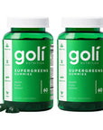 Goli SuperGreen Vitamin Gummy - 120 Count - Essential Vitamins and Minerals - Plant-Based, Vegan, Gluten-Free & Gelatin Free - Health from Within, Pack of 2