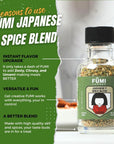 F?MI Japanese Shichimi Togarashi Mixed Salt - Traditional 7 Spice Blend - Pepper, Orange, Onion - Perfect for Ramen, Grilled Meats, Stir-Fries, Rice Dishes & More - All purpose seasoning - 1.5 oz