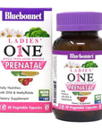 Bluebonnet Nutrition Ladies’ ONE Prenatal - Whole Food-Based - for Women Trying to Conceive, Pregnant or Nursing - Soy-Free, Gluten-Free, Kosher, Non-GMO - 30 Vegetable Capsules, 30 Servings