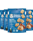 Gerber Snacks for Toddler Animal Crackers, Cinnamon Graham, 6 Ounce Pouch (Pack of 4)