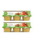 Simple Truth Organic Cinnamon Applesauce Unsweetened 4 Ounce Cups Ideal for Snacks Lunch  Games 6 Cups Per Package 2 Pack