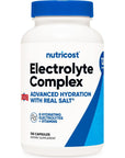 Nutricost Electrolyte Complex (Advanced Hydration with Real Salt®) 120 Capsules - 8 Hydrating Electrolytes & Vitamins, Gluten Free, Non-GMO, Vegetarian