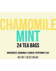 Revival Tea Company Chamomile Mint Tea  Herbal Tea Blend of Chamomile Flowers and Peppermint Leaf  Caffeine Free  24 Tea Bags