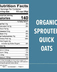 One Degree Organic Foods Sprouted Quick Oats, USDA Organic, Non-GMO Gluten Free Oatmeal, 24 oz., 8 Pack