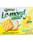 Julie's Le-Mond Puff Lemon Flavored Cream Sandwich Biscuit - 170 gm