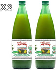 Don Taste Italian Volcano USDA Organic Lemon Juice 1 Liter Bottle  2 Pack  1 Pump Don Taste