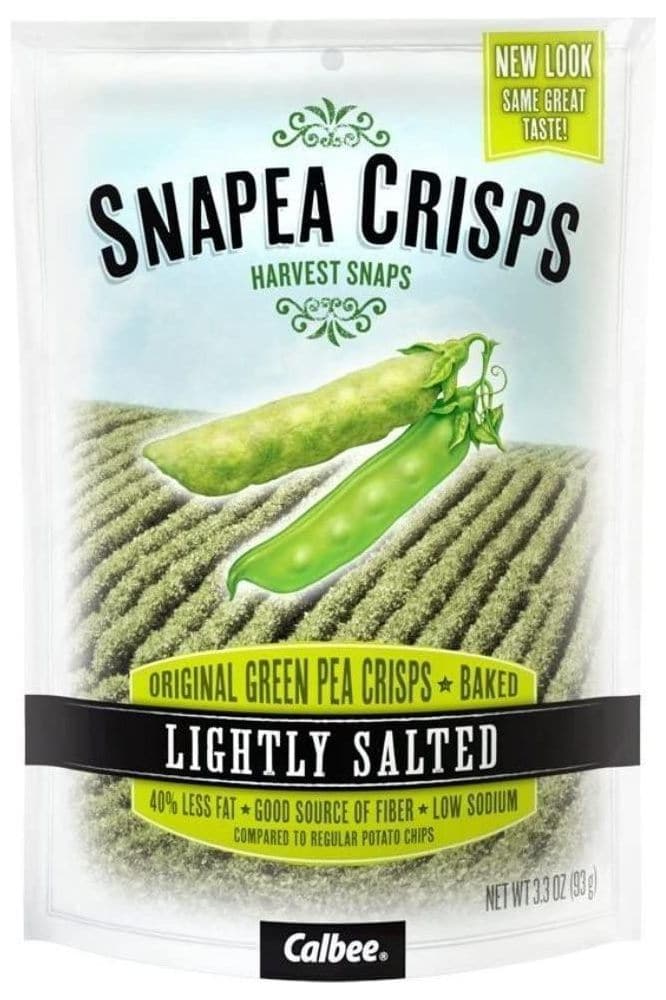 Harvest Snaps Snapea Crisps Lightly Salted - Pack of 3, 3.3 Oz. Ea.